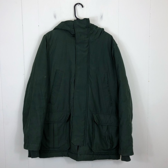 Gap Cold Control Max Modern Green Parka Jacket Sz M - Picture 2 of 13